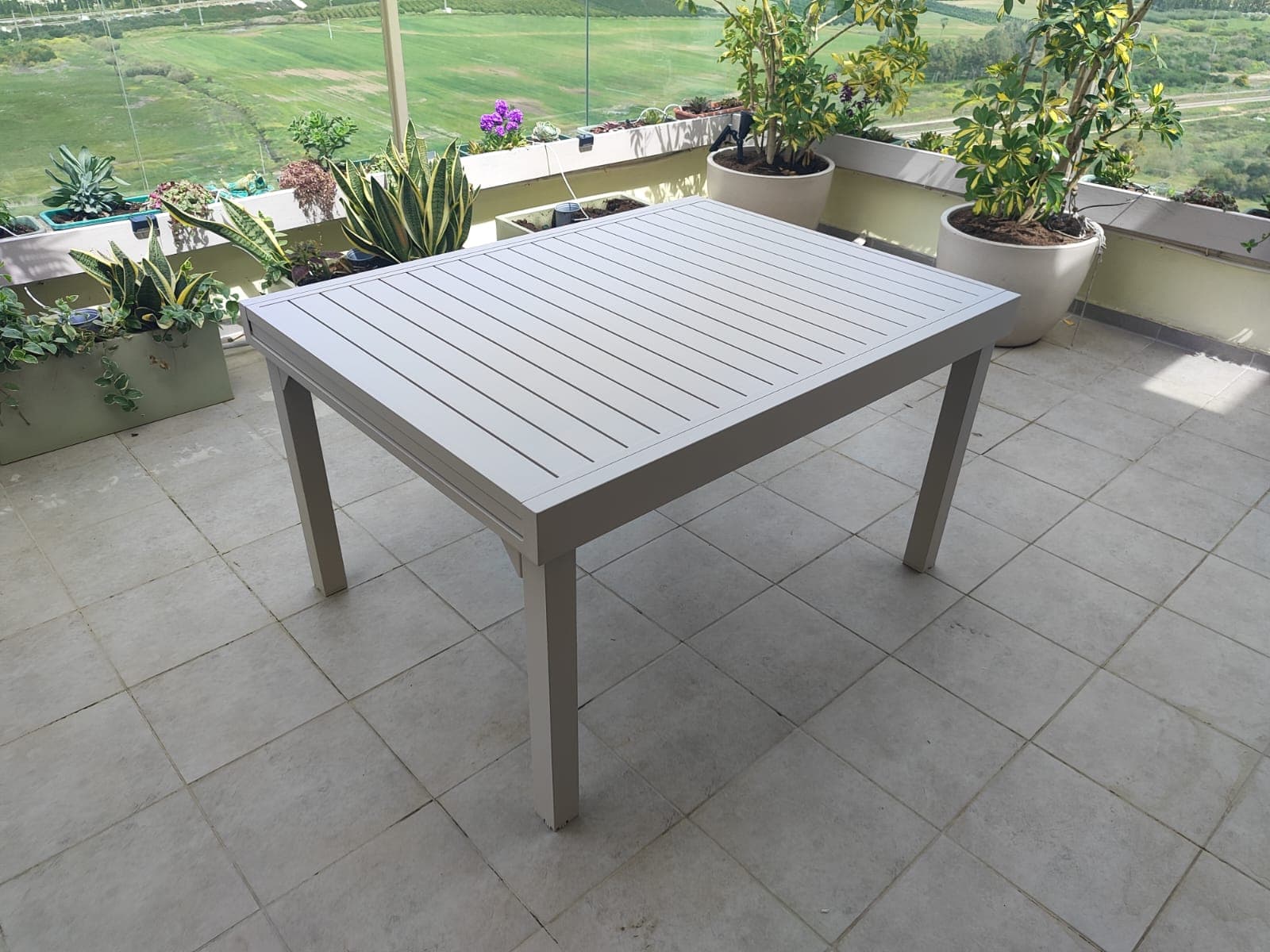Table 100% aluminium 100*135/270