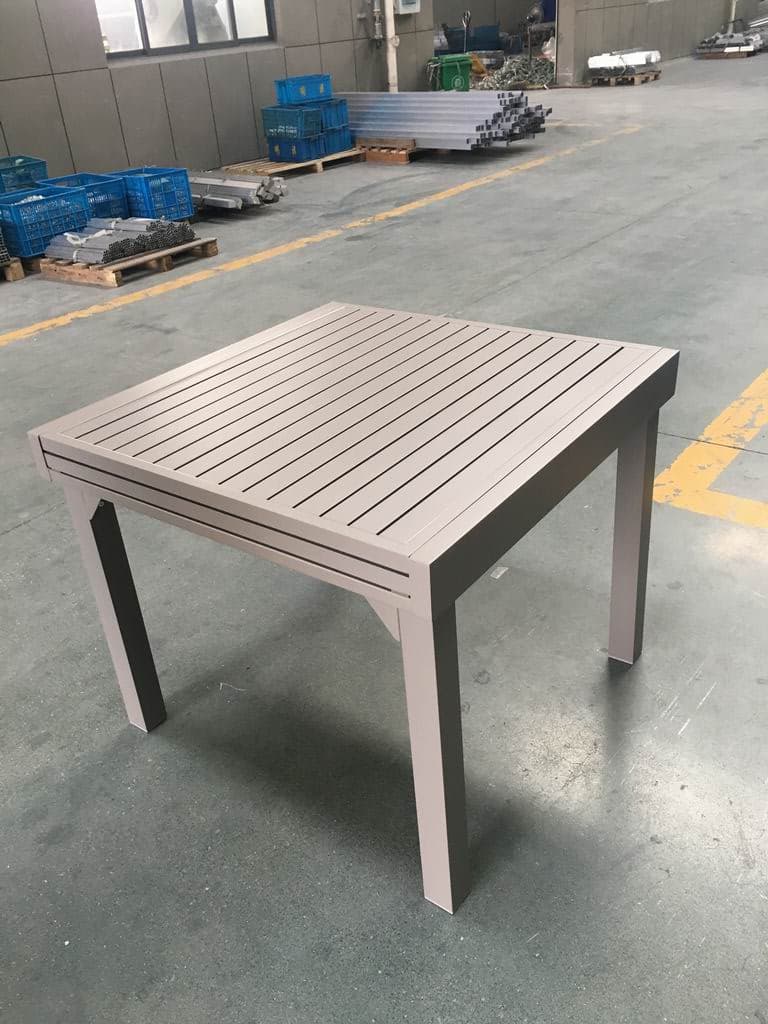 Table 100% aluminium 90*90/180