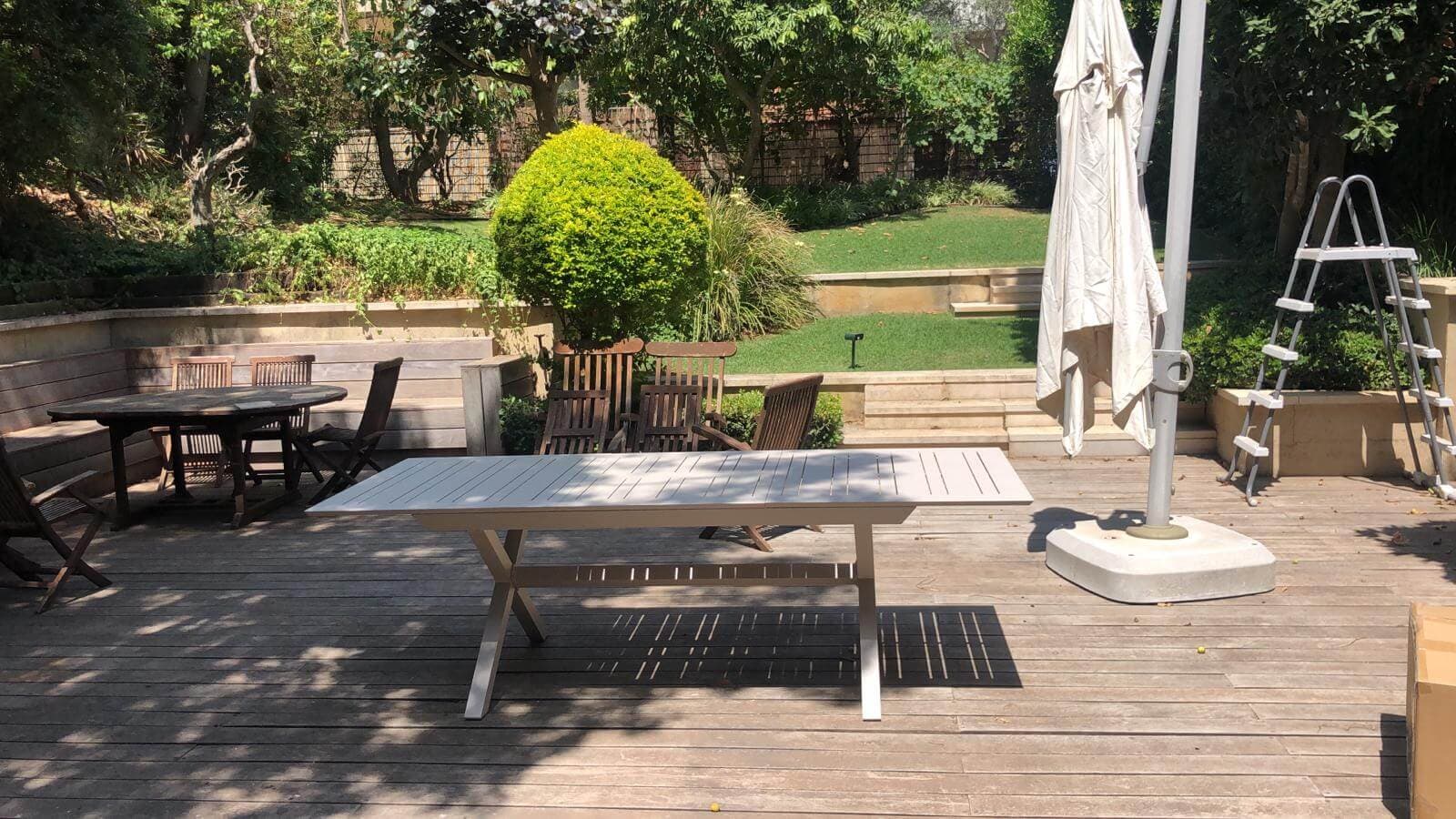 Table Aluminium 100*172/243 - version X