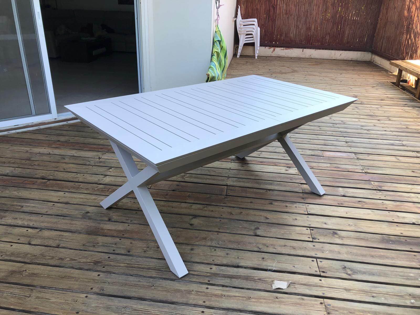 Table Aluminium 100*172/243 - version X