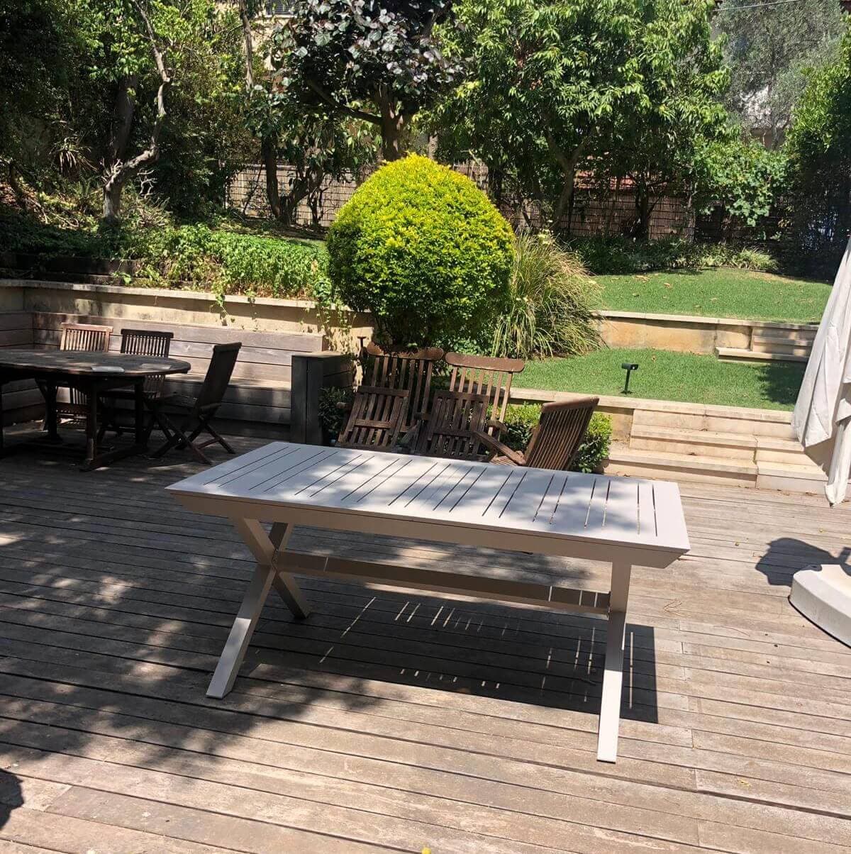 Table Aluminium 100*172/243 - version X