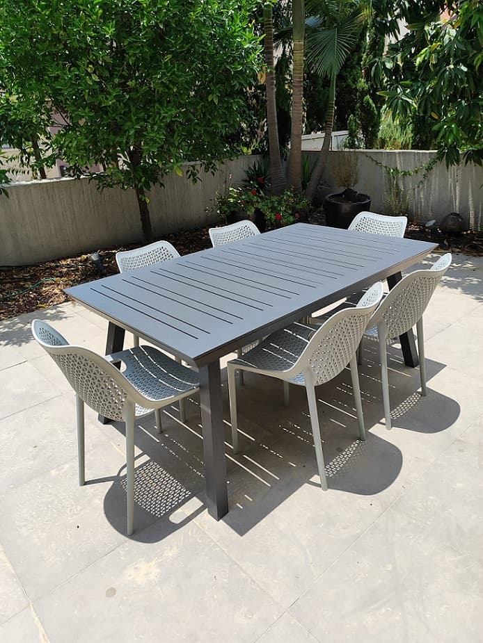 Table Aluminium 100*172/243