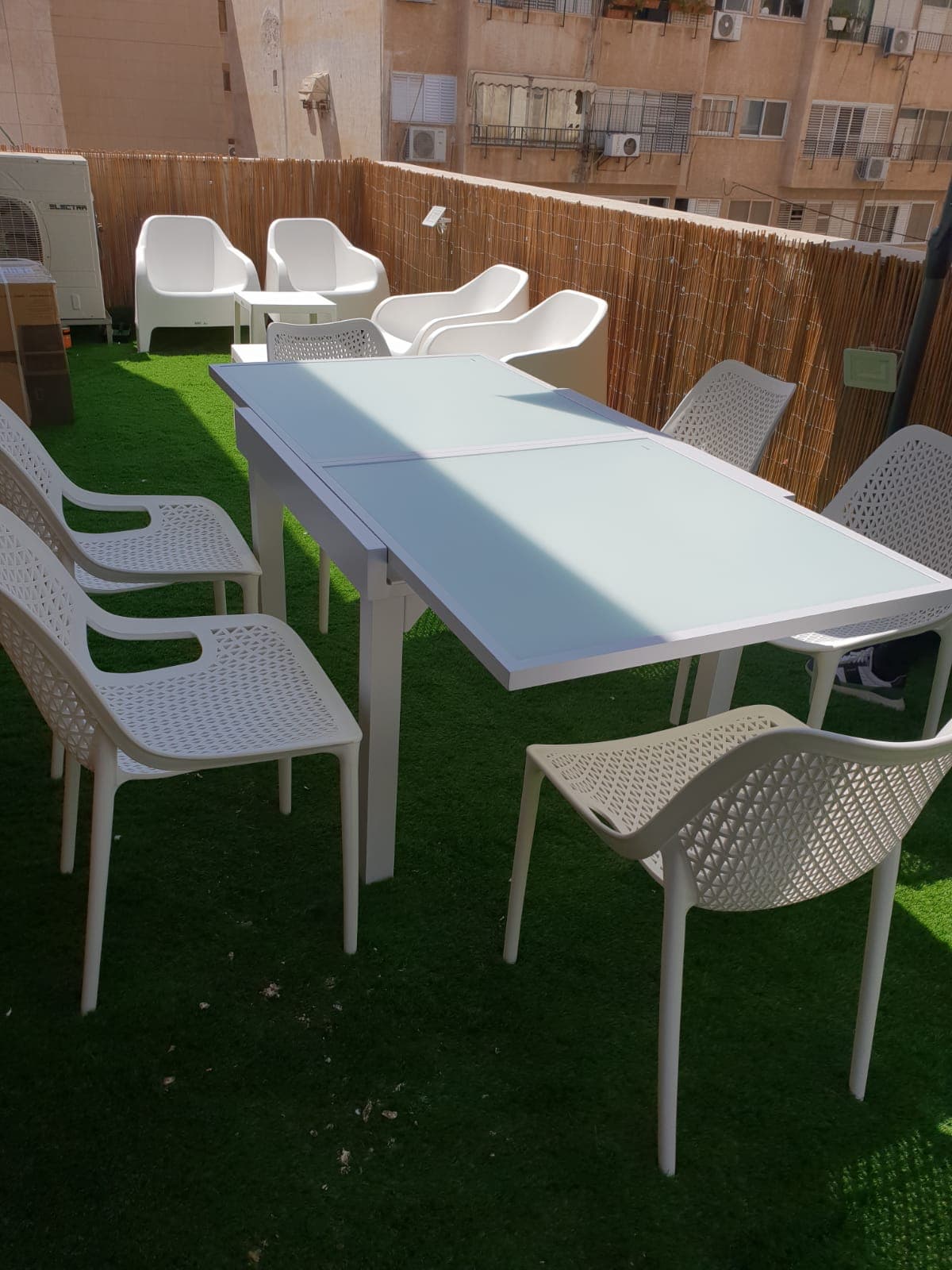 Table verre trempé 90*90/180