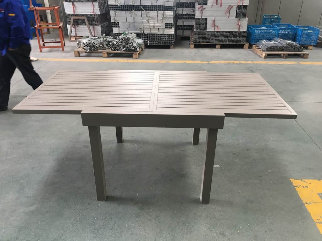Table 100% aluminium 90*90/180