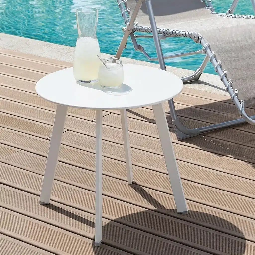 שולחן קפה עגול מאלומיניום